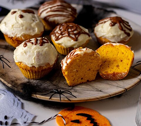 Kürbis-Blondie-Muffins