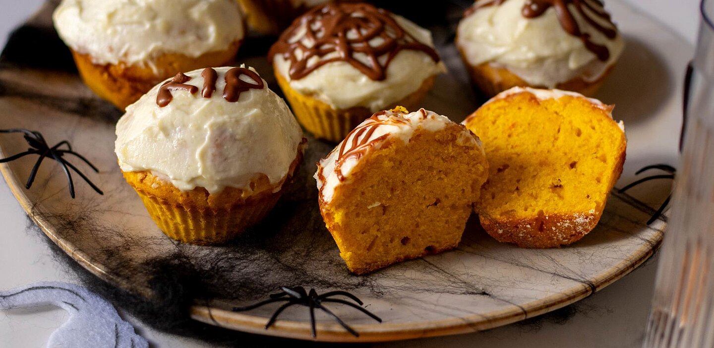 Kürbis-Blondie-Muffins