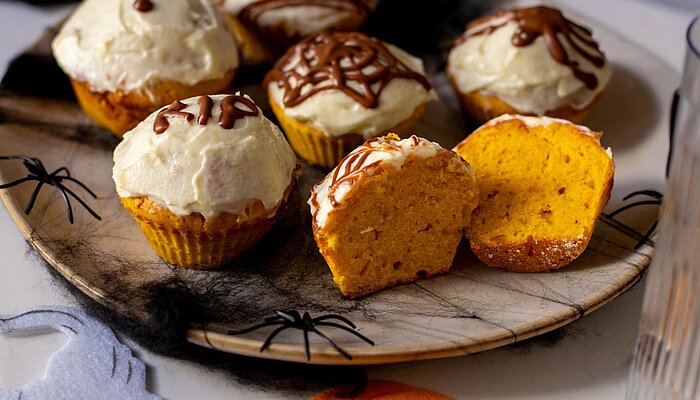 Kürbis-Blondie-Muffins
