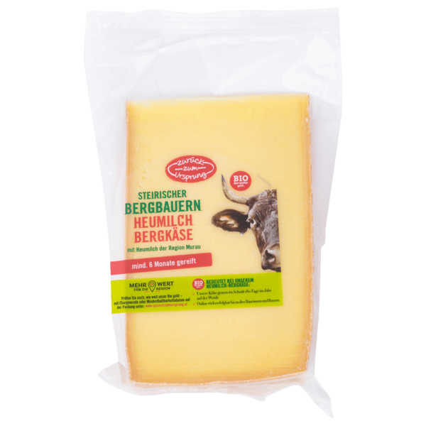 BIOHeumilch Steirischer Bergkäse, 6 Monate gereift Milchprodukte Zurück zum Ursprung