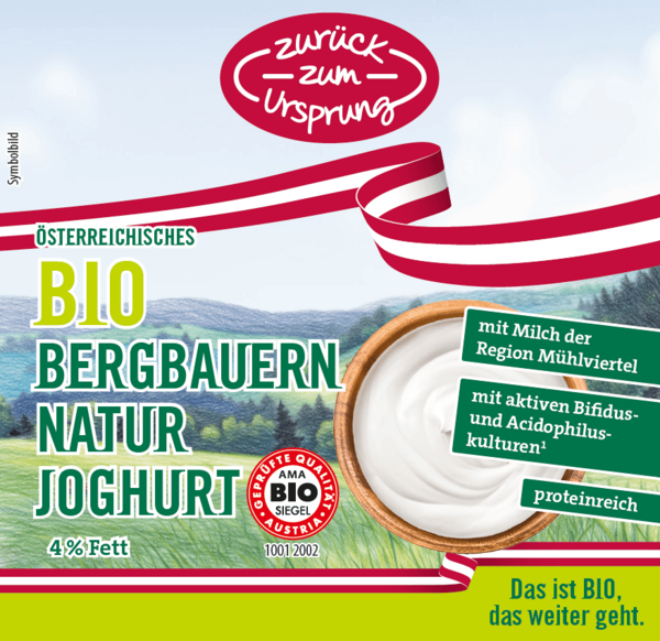 BIO-Bergbauern Naturjoghurt im Kübel