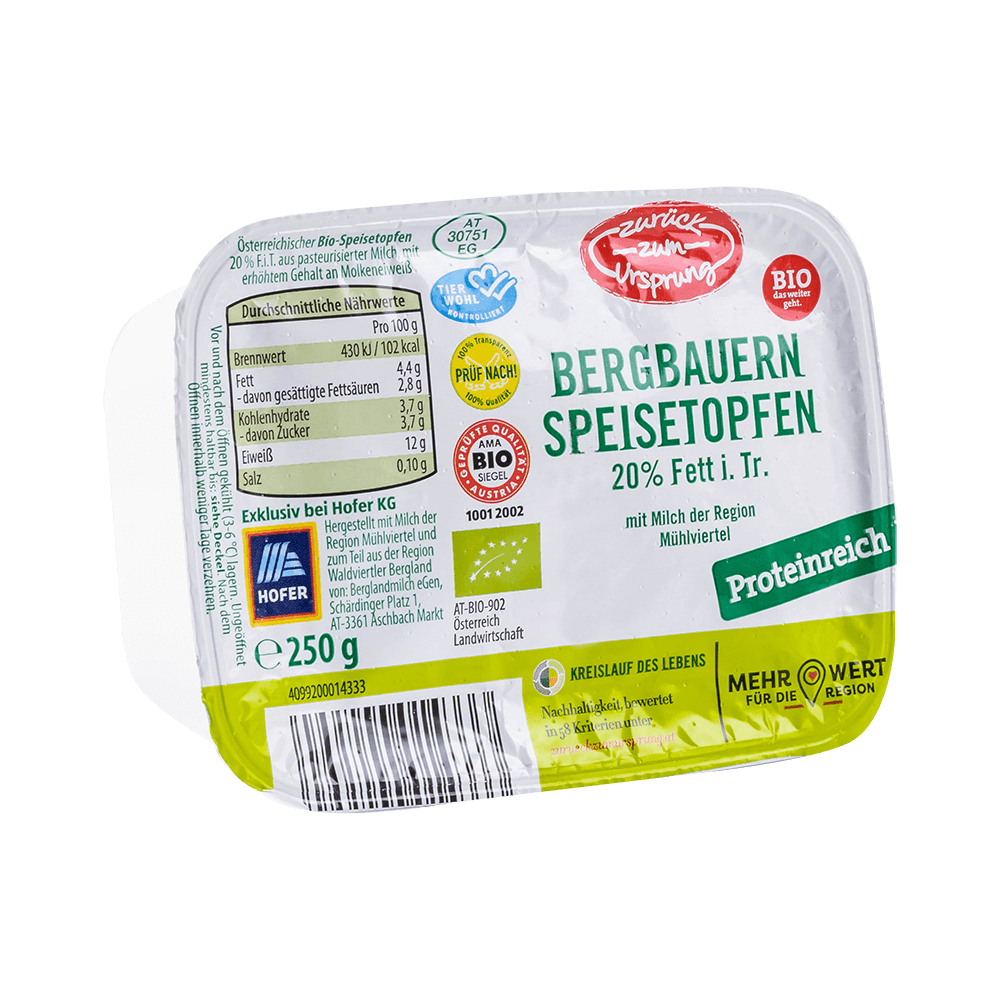 Bio-Speisetopfen | Milchprodukte