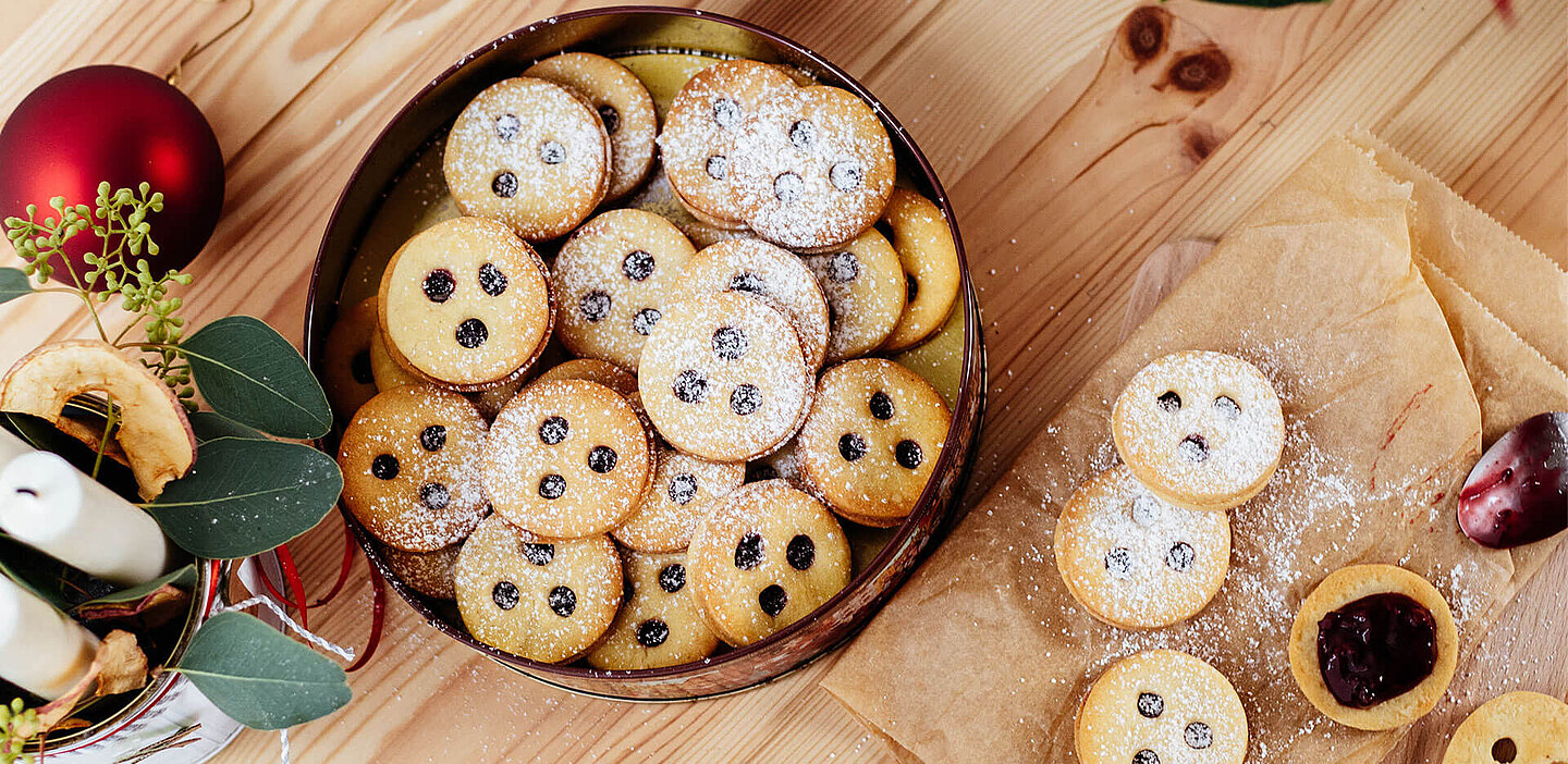 Zurück zum Ursprung BIO-Weihnachtskekse Linzer Augen Linzer Augen